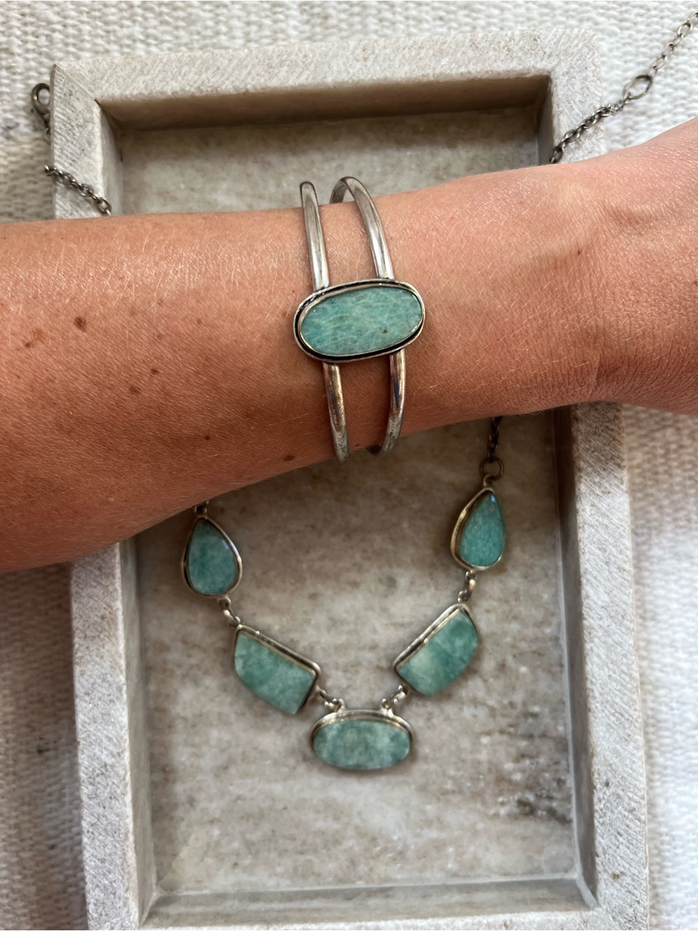2pc Necklace and Cuff Bracelet Set Western Boho Statement Cowgirl - Picture 2 of 12